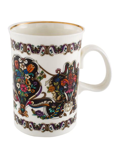 gucci made in england fine bone china cup with flowers|Gucci Set of Four Porcelain Cups Made in England .